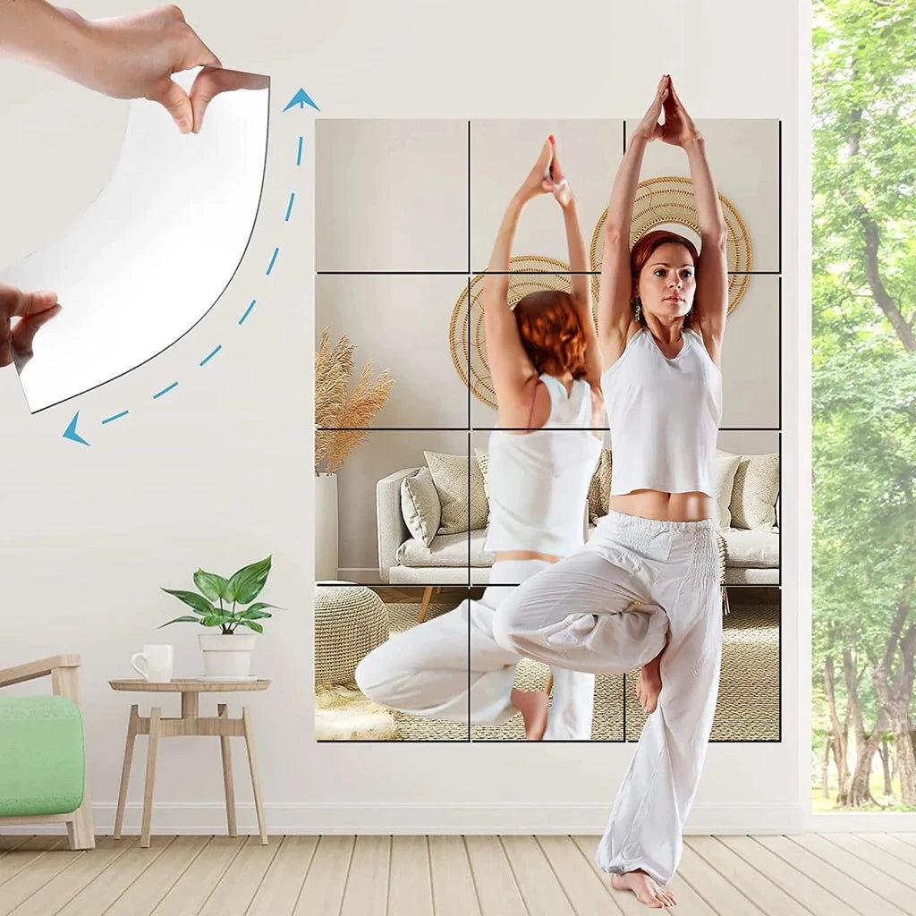 Shatterproof Acrylic Mirror Stickers - 4 pieces