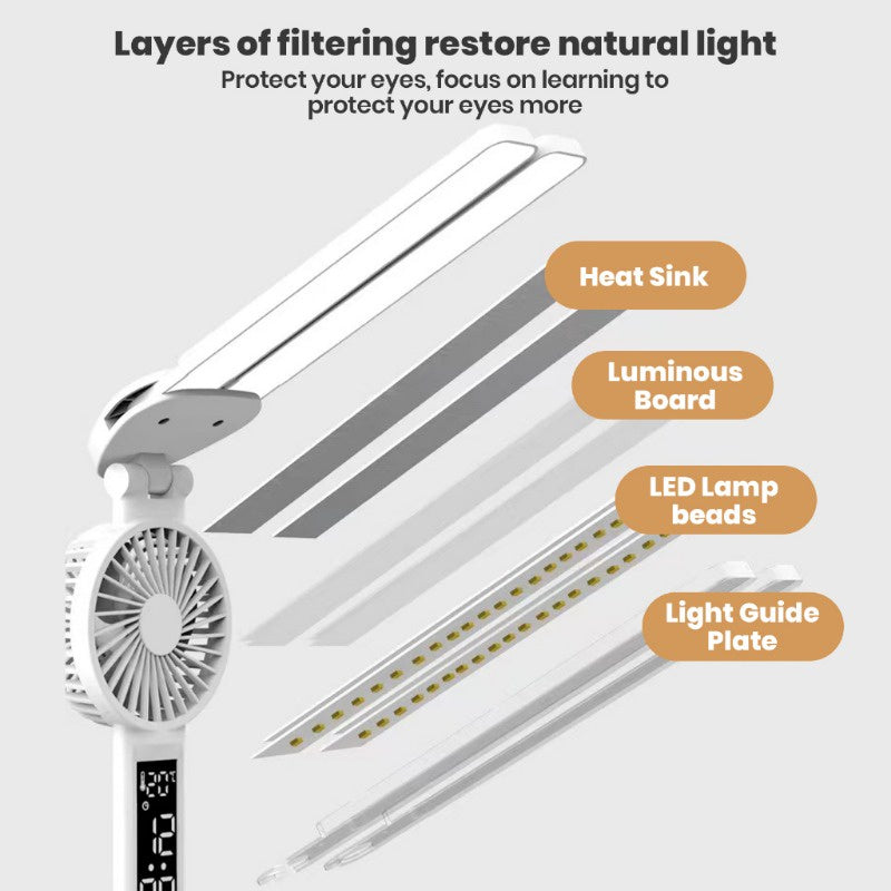 Double Head Rechargeable Desk Lamp Table