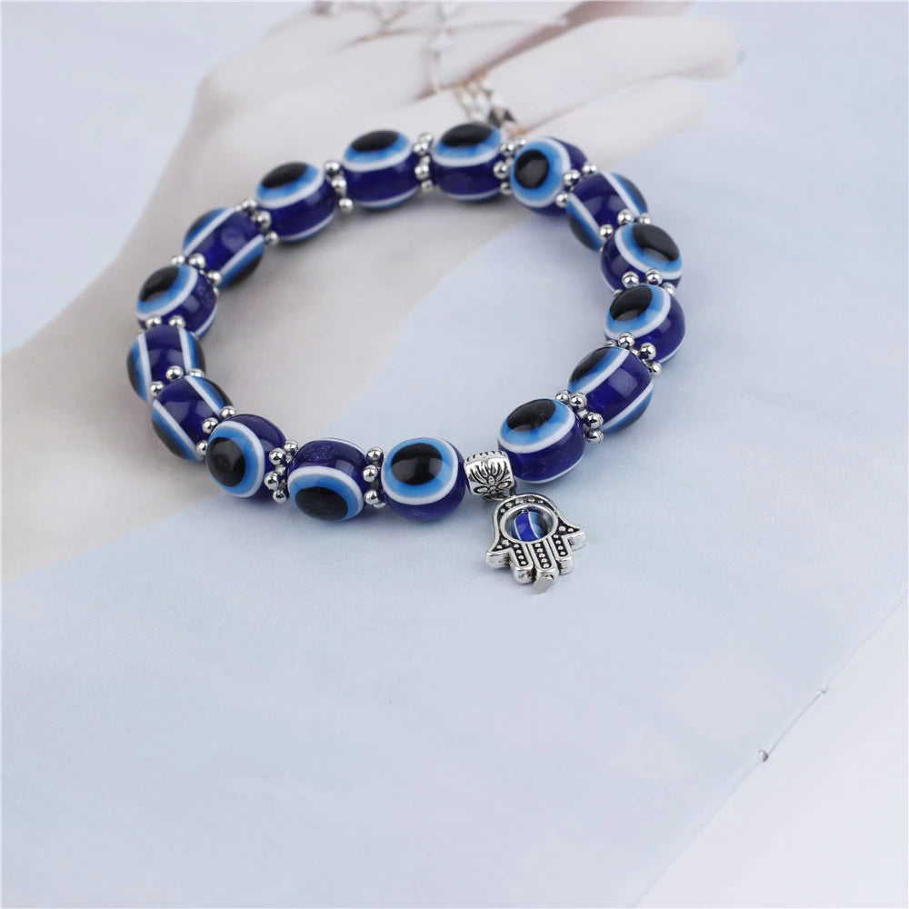Blue Evil Eye Bracelet & Necklace for Protection and Good Luck