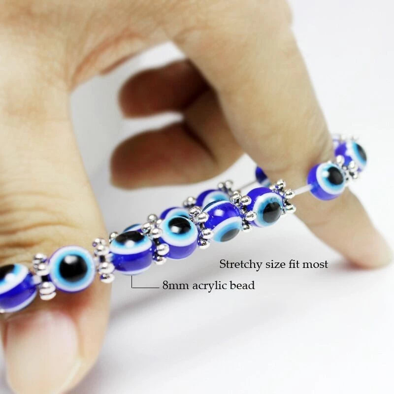 Blue Evil Eye Bracelet & Necklace for Protection and Good Luck