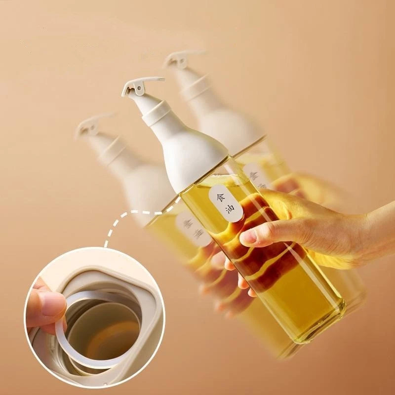 500ml Glass Oil Pot Leak-Proof Seasoning Oil Bottle