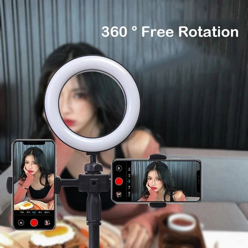 6-inch Ring light Dual Phone Stand