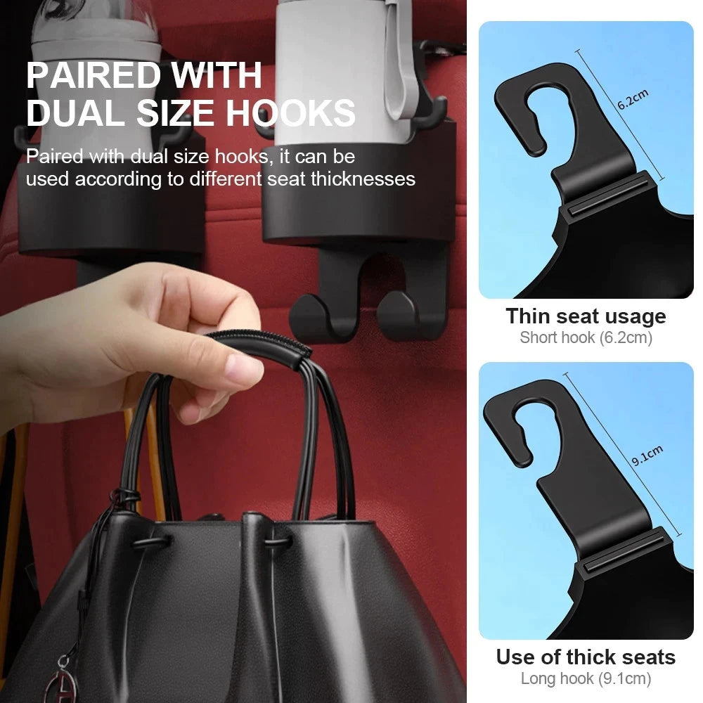 Car Seat Headrest Cup Holder with Hook