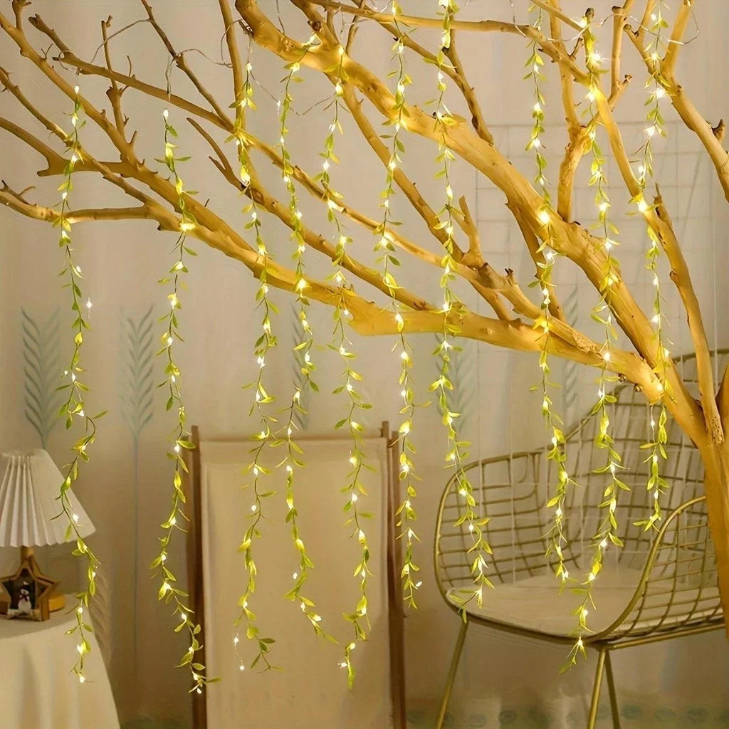 100 LED Curtain Leaf Lights