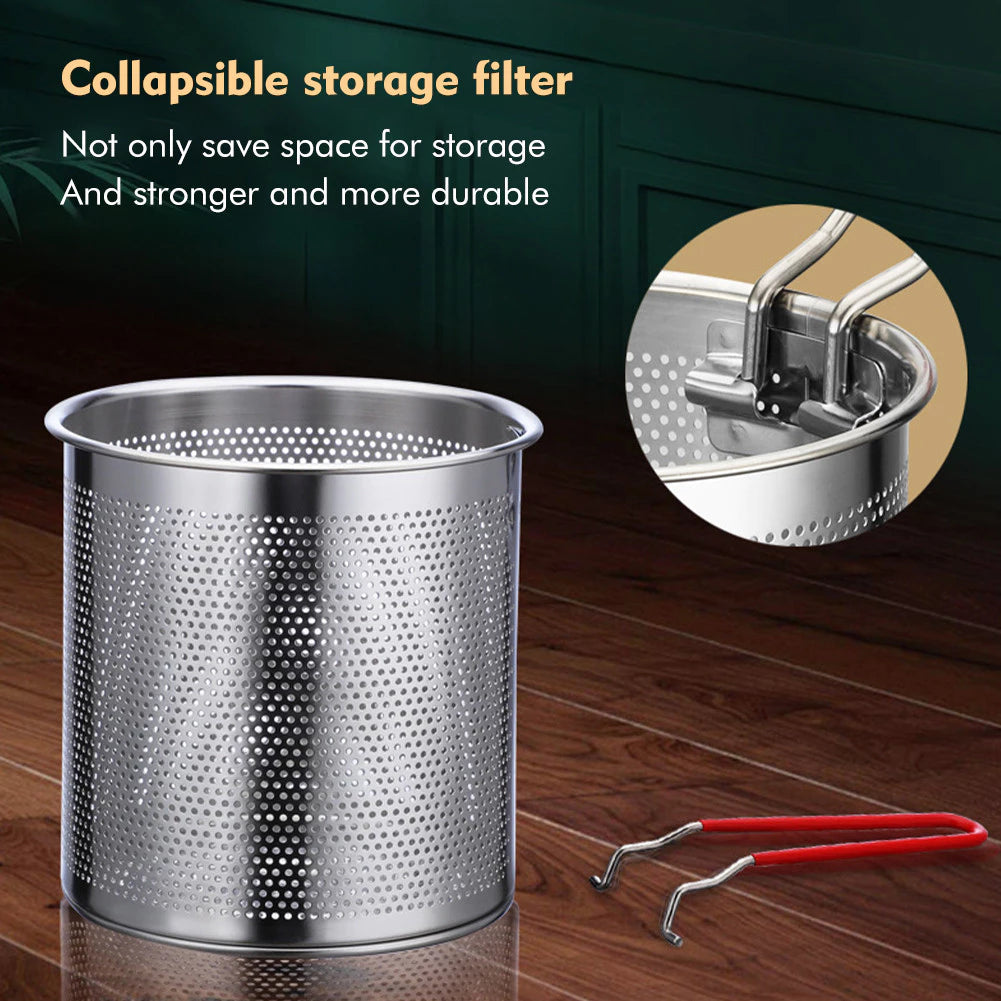 Stainless Steel Deep Fryer Pot with Strainer