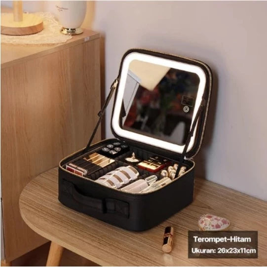 Makeup Bag with LED Mirror