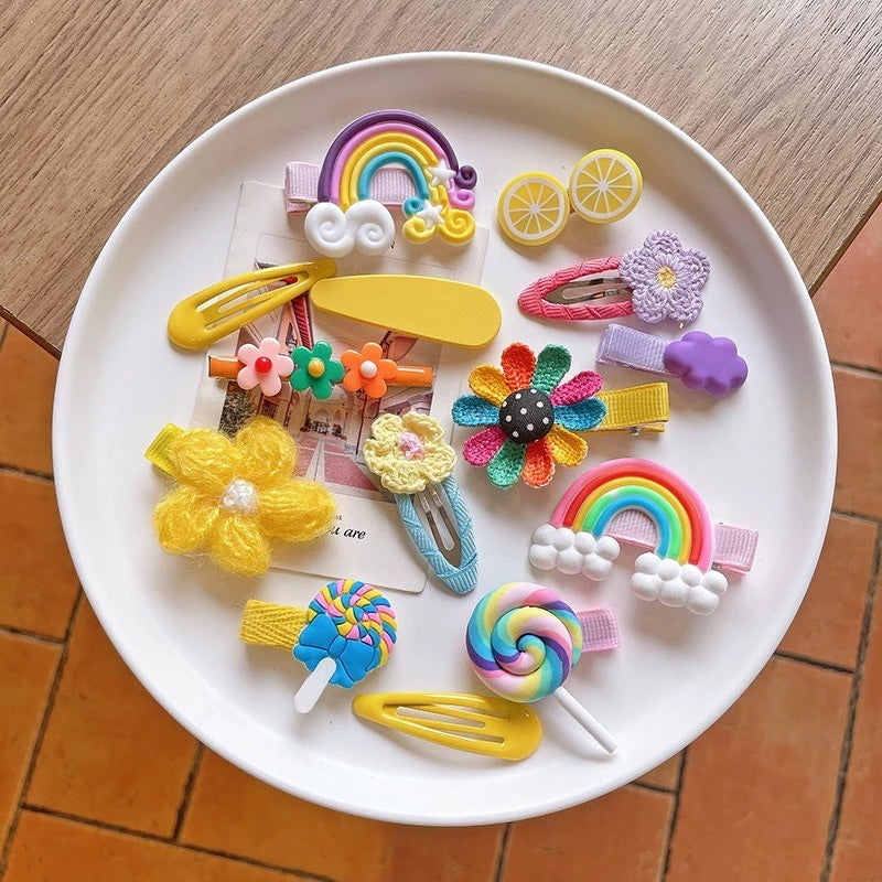 14PCS CUTE HAIR CLIP SET