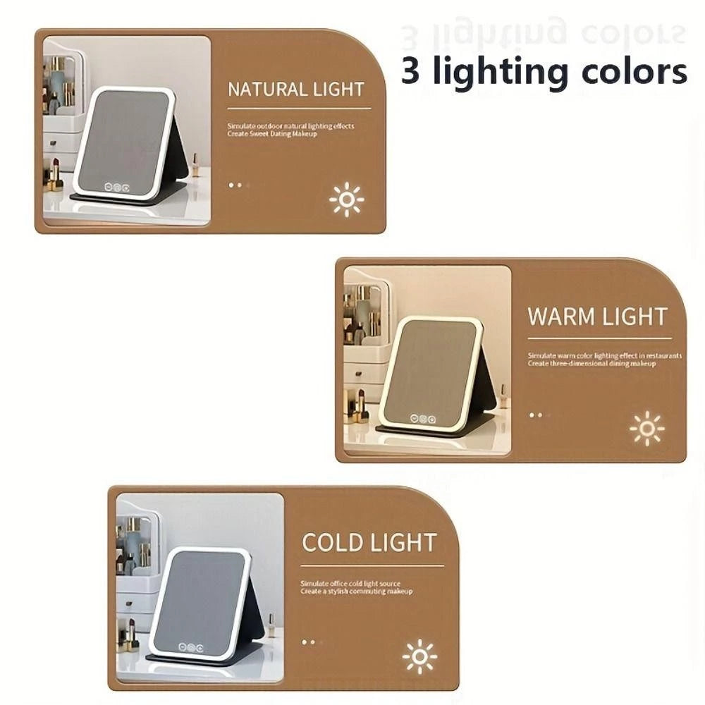 Compact Mirror with LED Lighting
