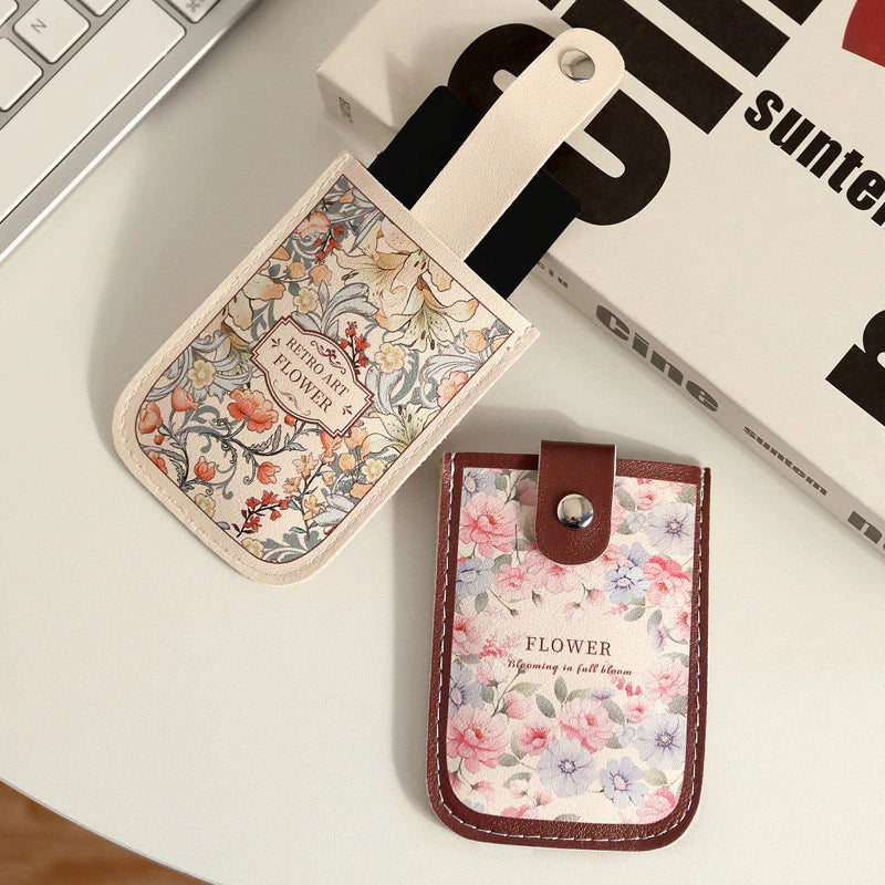 Pull-Out Floral Oil Painting Card Case