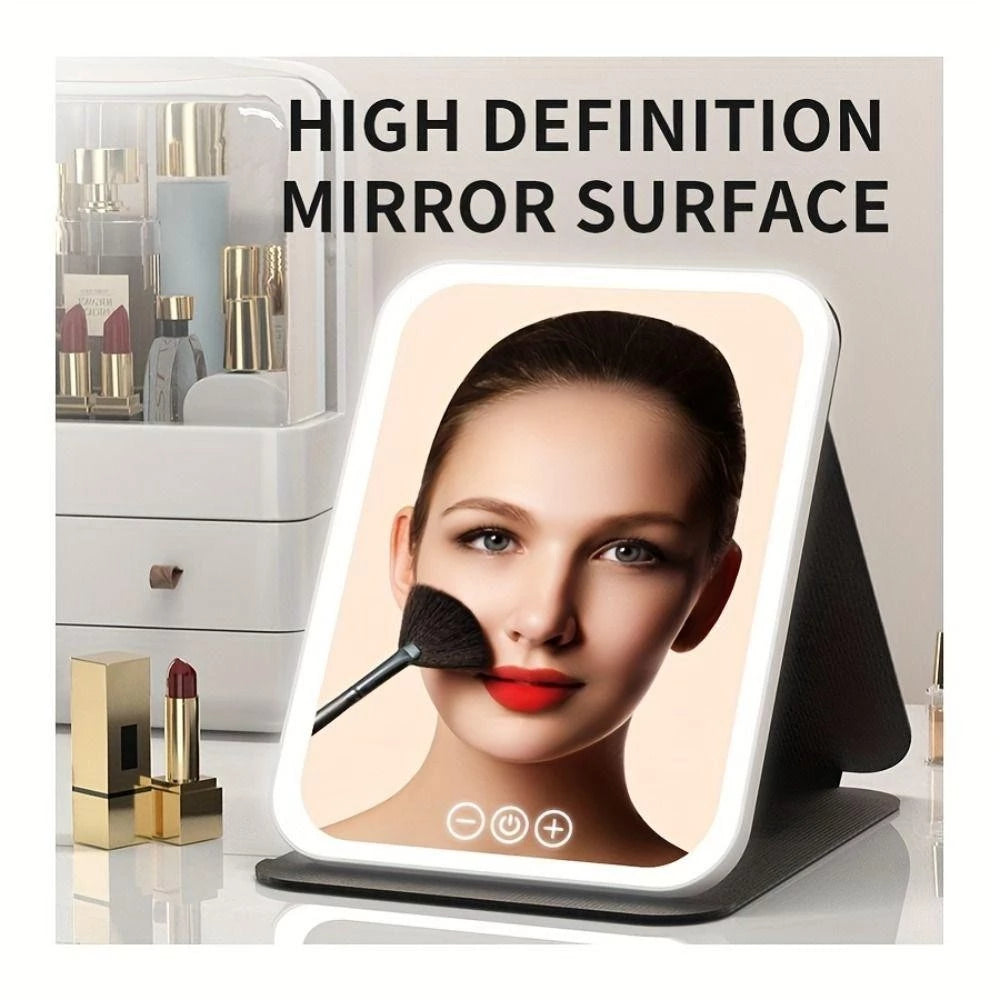Compact Mirror with LED Lighting