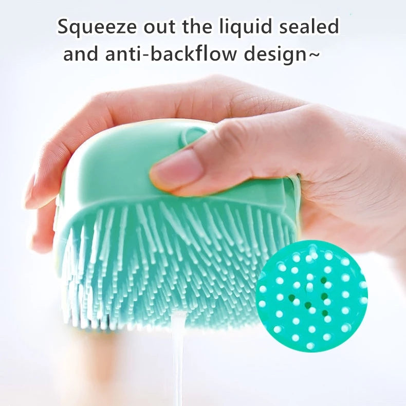 Soft Silicone Pet Shampoo Dispenser Brush