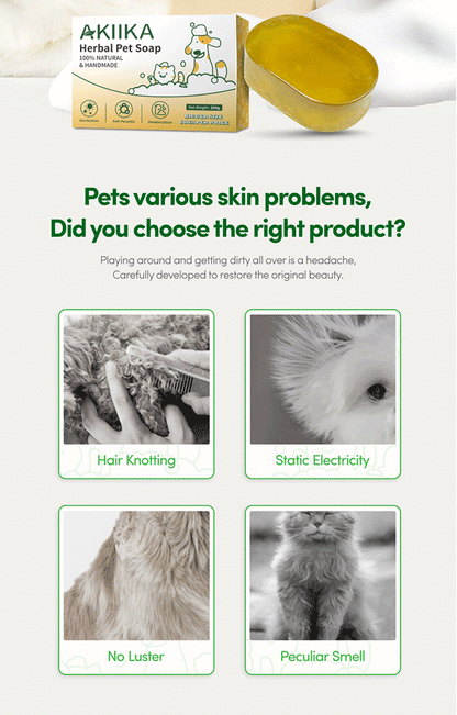 AKIIKA Herbal Pet Soap, Shampoo and Spray