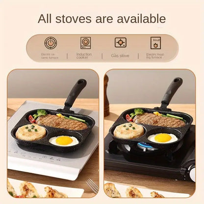 3-in-1 Non-Stick Cast Iron Breakfast Pan