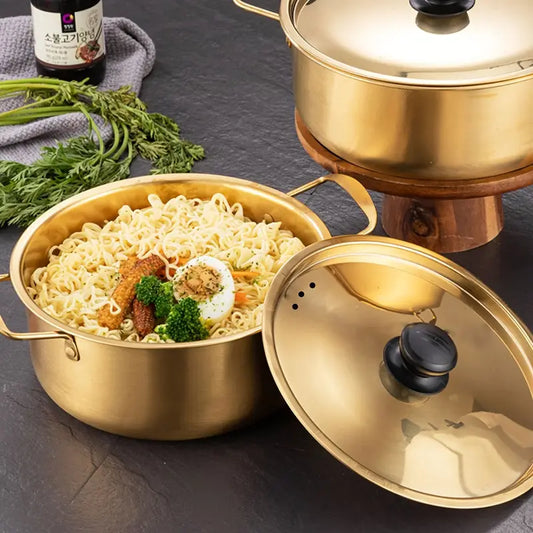 18cm Stainless Steel Noodle Pot with Lid