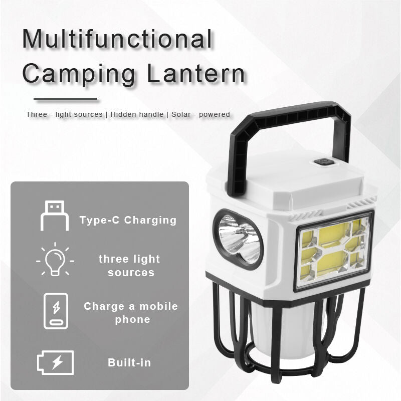 Multifunctional 3 Light Modes Camping Lamp