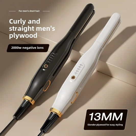 Short Hair/Men's Dual Purpose Hair Straightener and Curling Iron