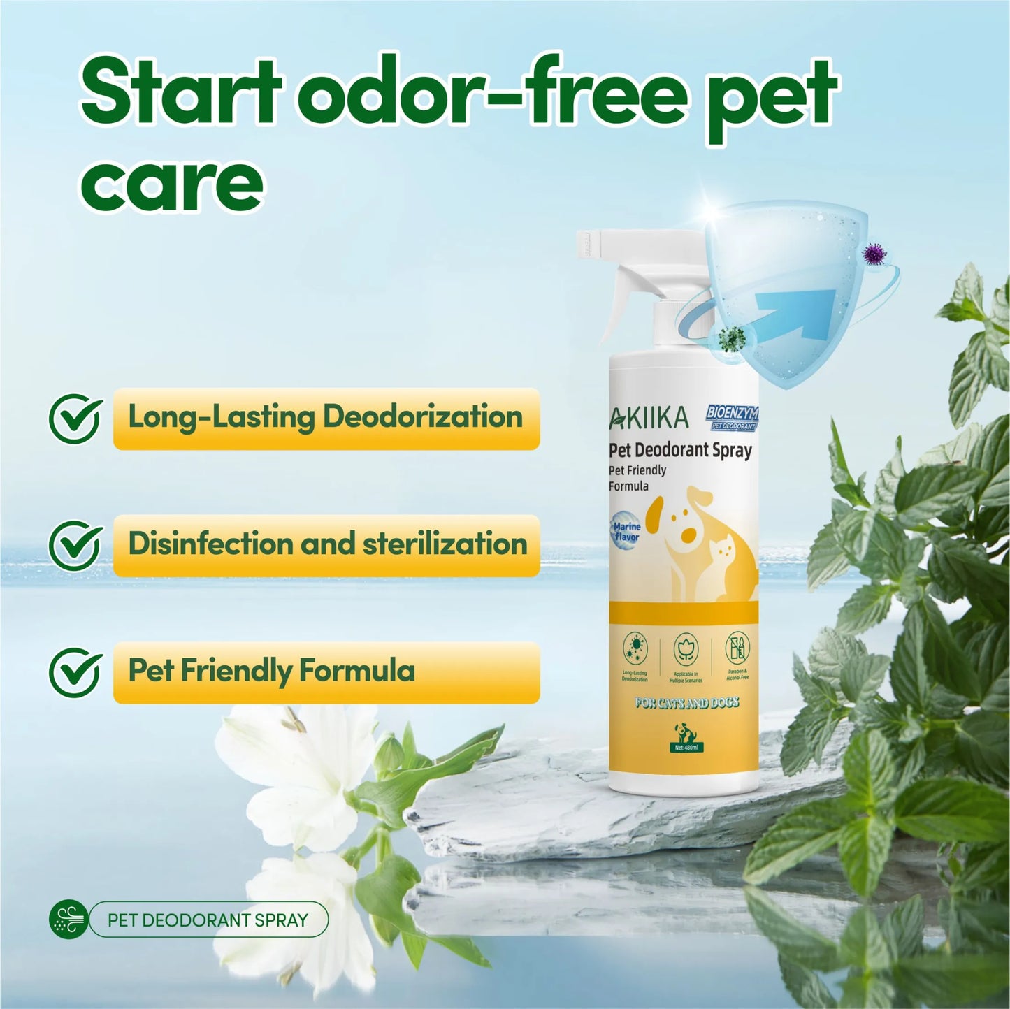 AKIIKA Herbal Pet Soap, Shampoo and Spray