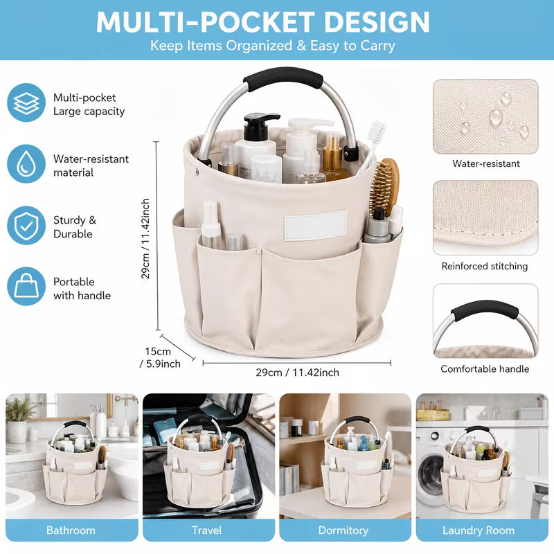 Multi-Pocket Storage Basket Organizer