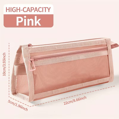 Double Layer Mesh Pencil Case