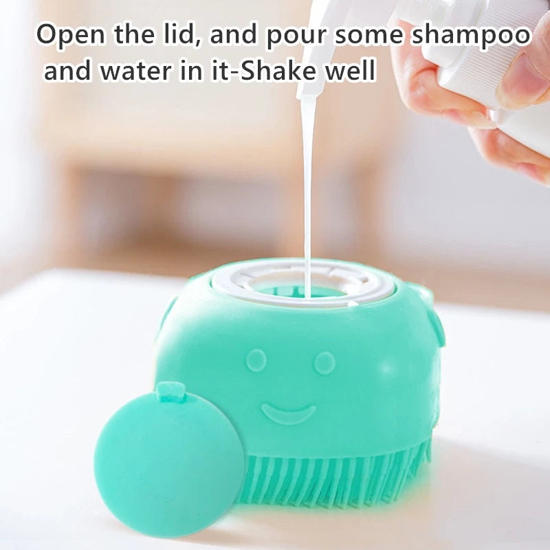 Soft Silicone Pet Shampoo Dispenser Brush