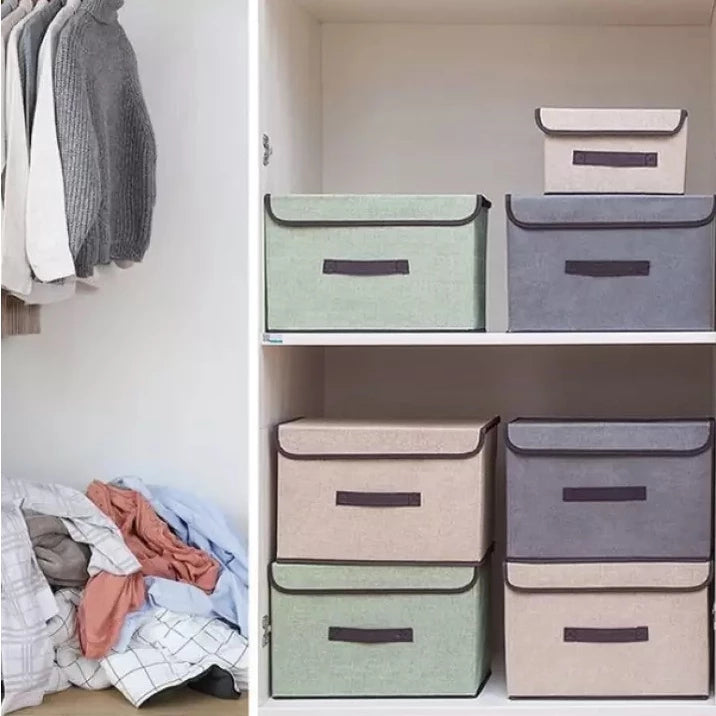 2in1 Non-Woven Foldable Storage Box with Lid