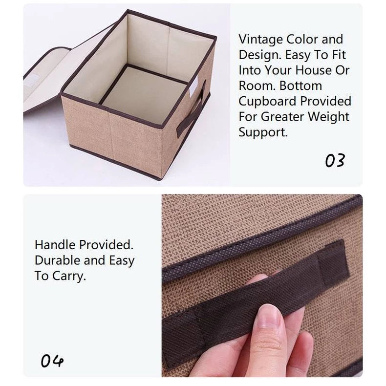 2in1 Non-Woven Foldable Storage Box with Lid