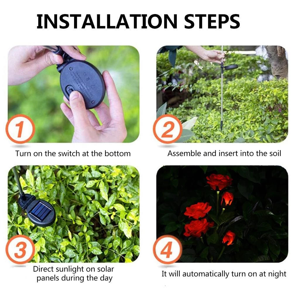 Solar Rose Garden Light