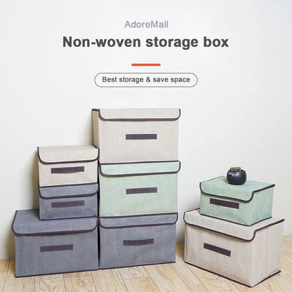 2in1 Non-Woven Foldable Storage Box with Lid