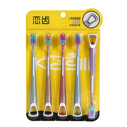 2-in-1 Toothbrush & Tongue Scraper 5pcs/set