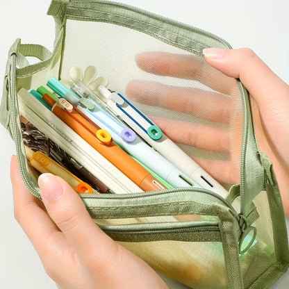 Double Layer Mesh Pencil Case