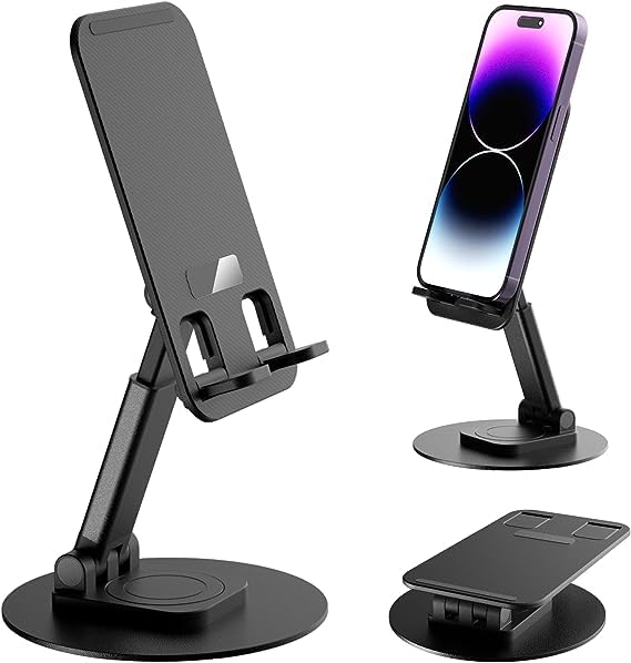 360° Rotation Anti-Skid Metal Base Cell Phone Stand
