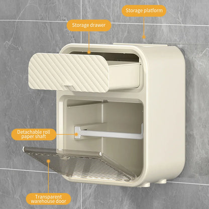 Wall Mounted Tissue Holder & Storage Box