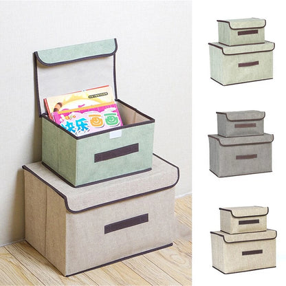 2in1 Non-Woven Foldable Storage Box with Lid