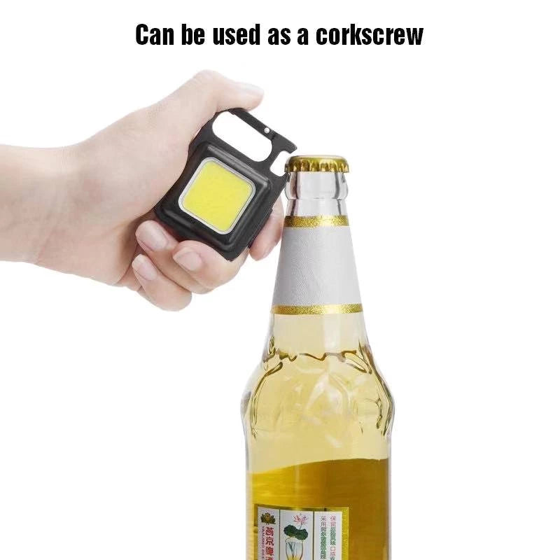 Multifunctional USB Rechargeable LED Keychain Flashlight