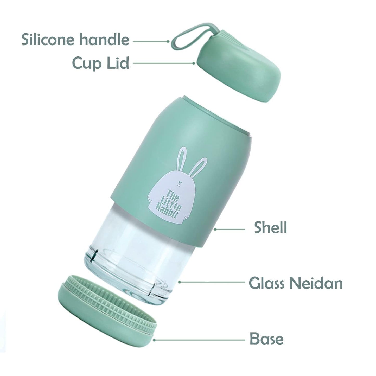 Rabbit Tumbler – Hot & Cold Leakproof Glass Cup