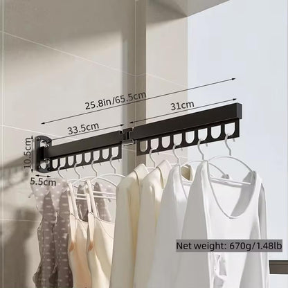Wall Mounted Folding Retractable Clothes Drying Rack