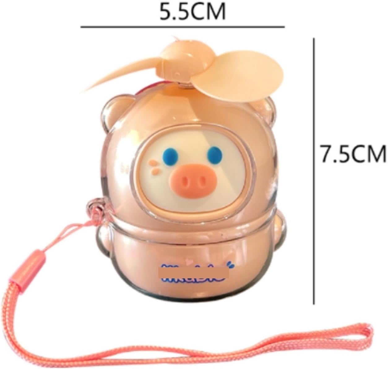 Usb Rechargeable Mini Cartoon Fan with Soft Blade