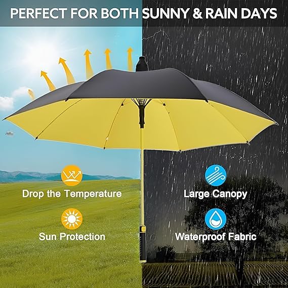 27-Inch UV Blocking Umbrella with Waterproof Cover