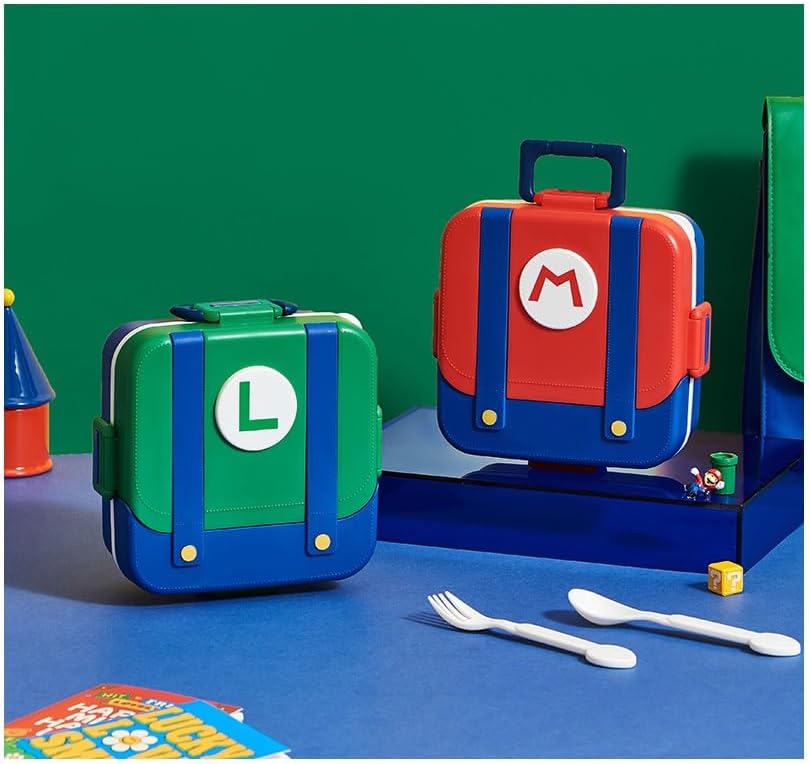 Super Mario and Luigi Character-Themed Bento Lunch Box