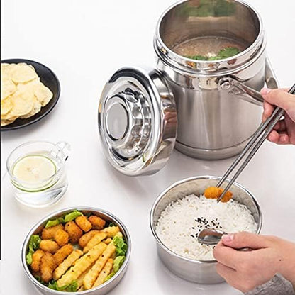 Vacuum Insulated Stainless Steel Double Layer Lunch Bucket