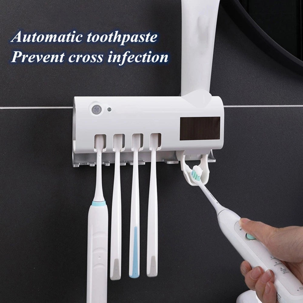 UV Toothbrush Sterilizer and Toothpaste Dispenser