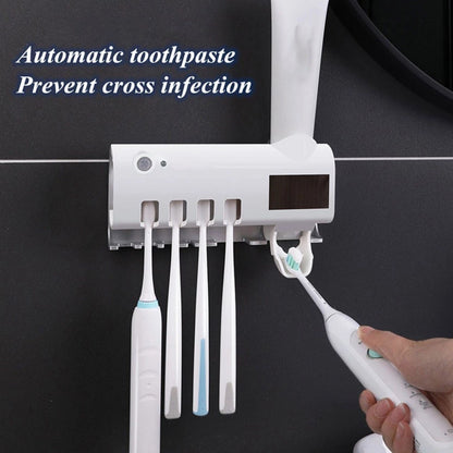 UV Toothbrush Sterilizer and Toothpaste Dispenser