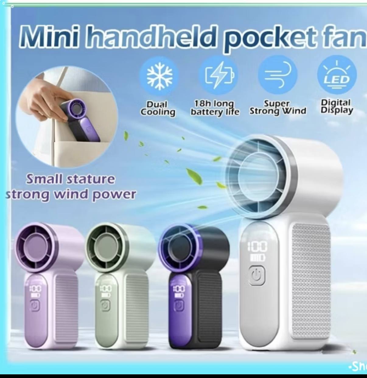Mini Turbo Fan with LED Display