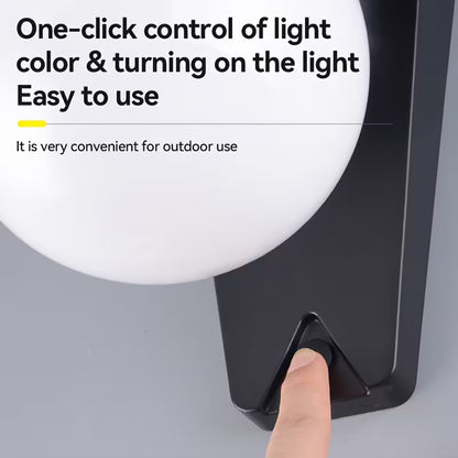 Solar-Powered Wall Lamp with Tri-Color Dimming