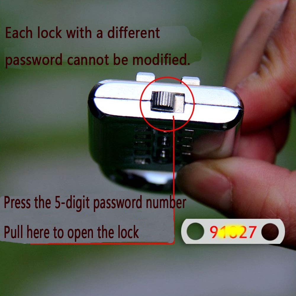 10-Digit Button Combination Padlock