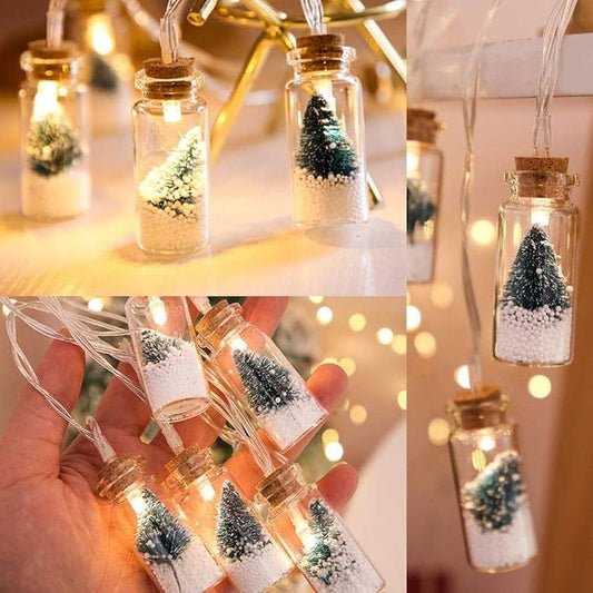 10 LED Christmas Wishing Bottle String Lights