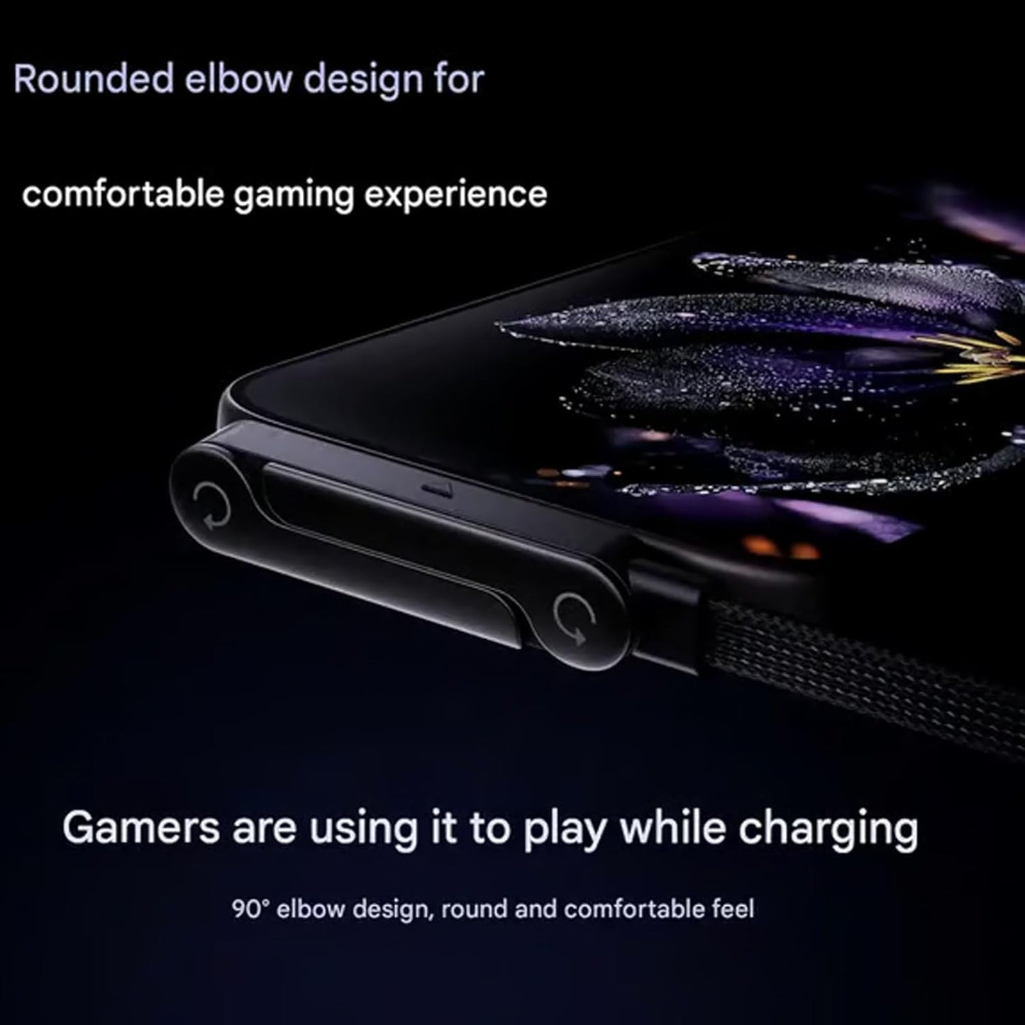 Angled Fast Charging Cable with Phone Stand