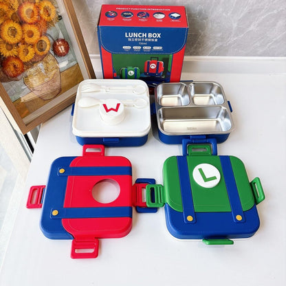 Super Mario and Luigi Character-Themed Bento Lunch Box