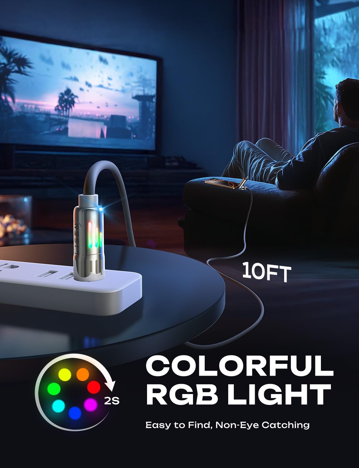 4-in-1 Fast Charging Cable 240W for iPhone and Android