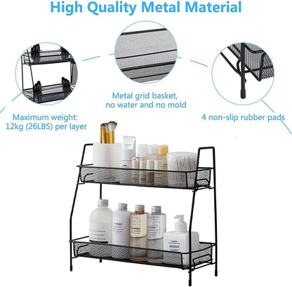 Double Layer Metal Mesh Rack